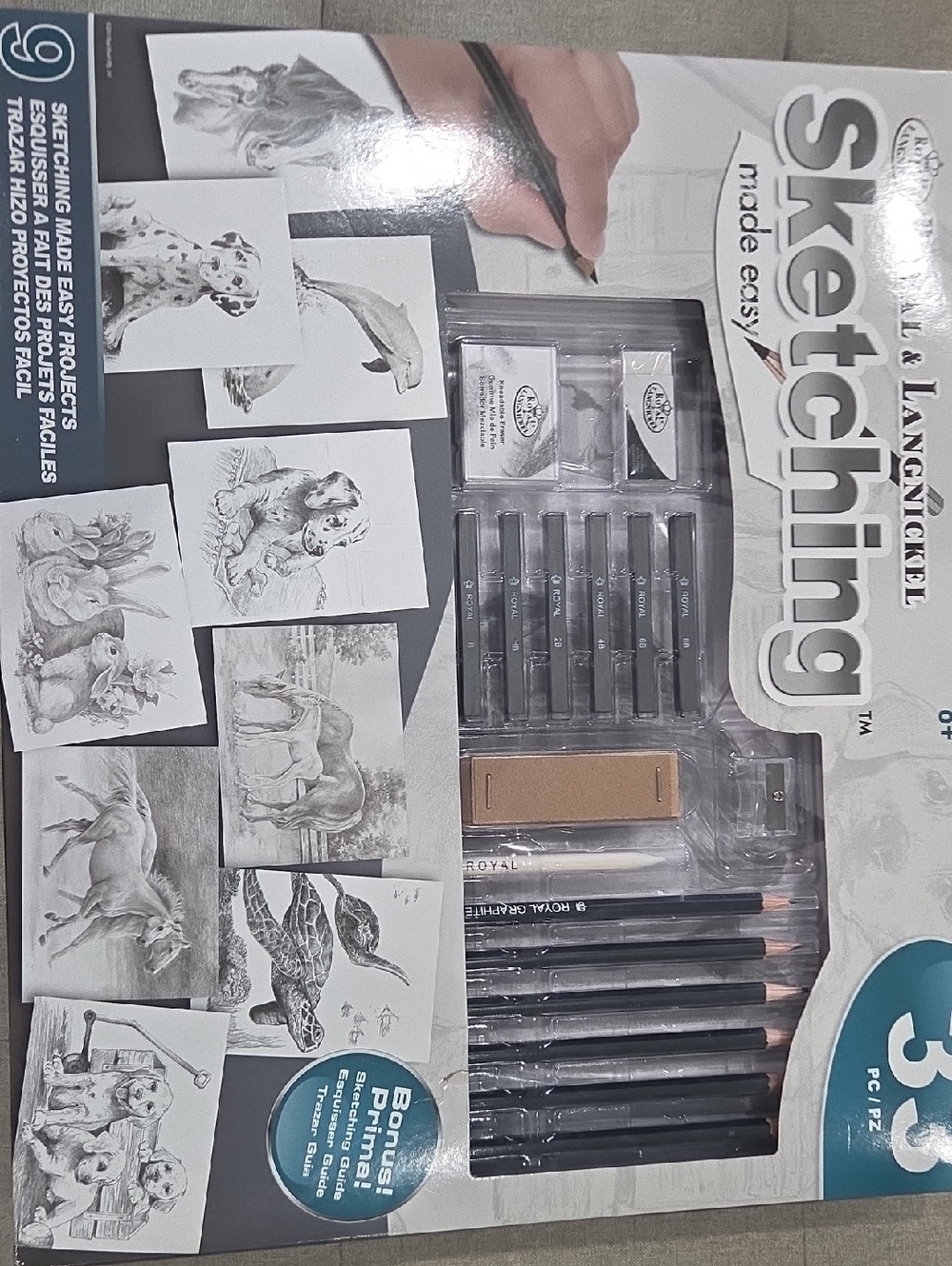 Royal & Langnickel Sketching Set - Black and Silver Tools